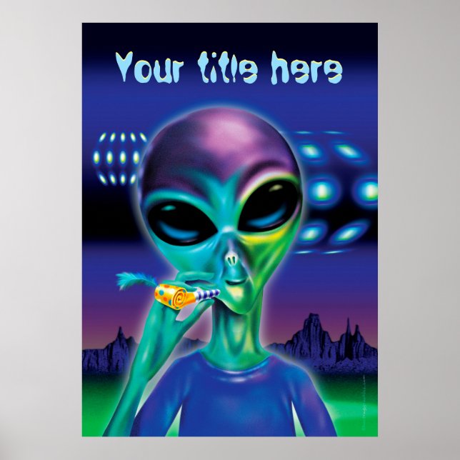 Póster Alien take me to your party - custom poster (Frente)