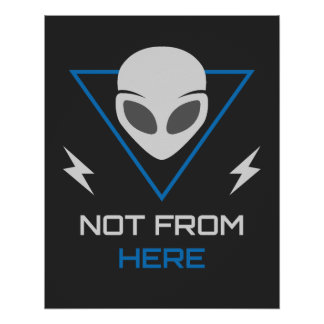 Póster Alien UFO Sci Fi Outsider