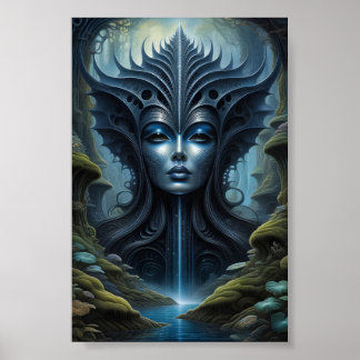 Póster Alien Woman - Landscape - 003 - NV - Fantasy Art