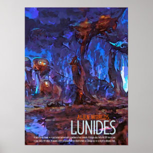 Póster Alien Worlds - Lunides