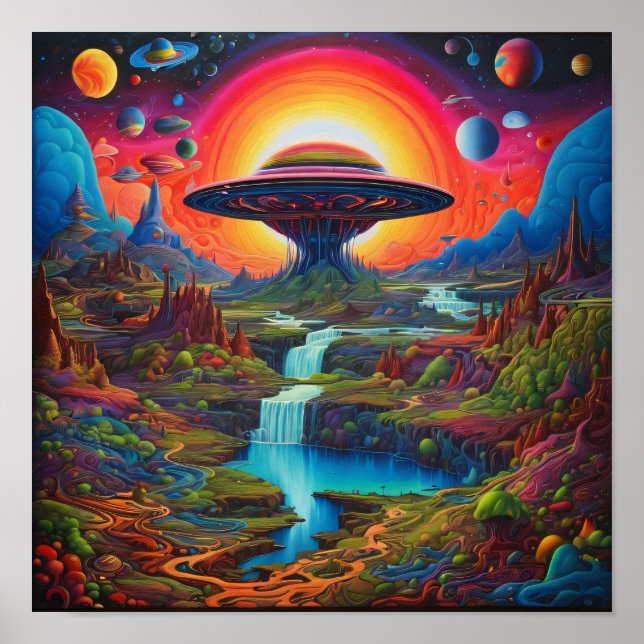 Póster Alienante Psychedelic Dreamscape (Frente)