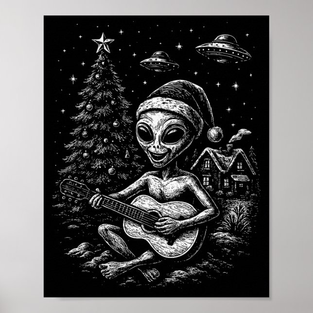 Póster Alienígena ama la Navidad  (Frente)