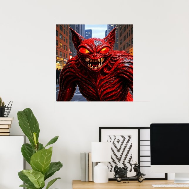 Póster Alienígena en la Ciudad AI Alien (Oficina en casa)
