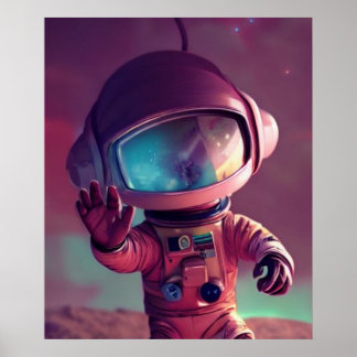 Póster Alienígena Rosa Tiny