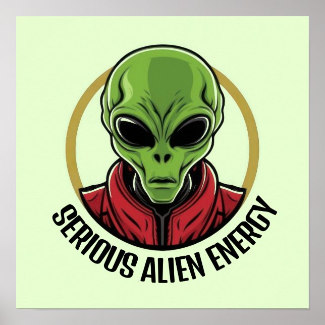 Póster Alienígena Verde (Frente)