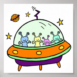 Póster Alienígenas amistosos