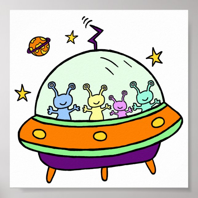 Póster Alienígenas amistosos (Frente)