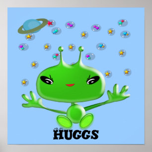 Póster Aliens Huggs