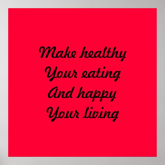 Póster Alimentación de la salud (Frente)