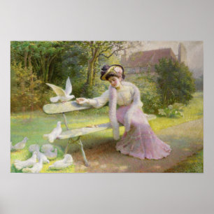 Póster Alimentación de las palomas