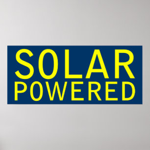 Póster alimentado por energía solar
