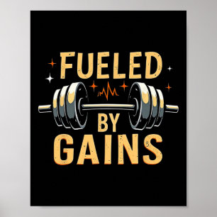 Póster Alimentado Por Gym De Construcción De Bodymes De G