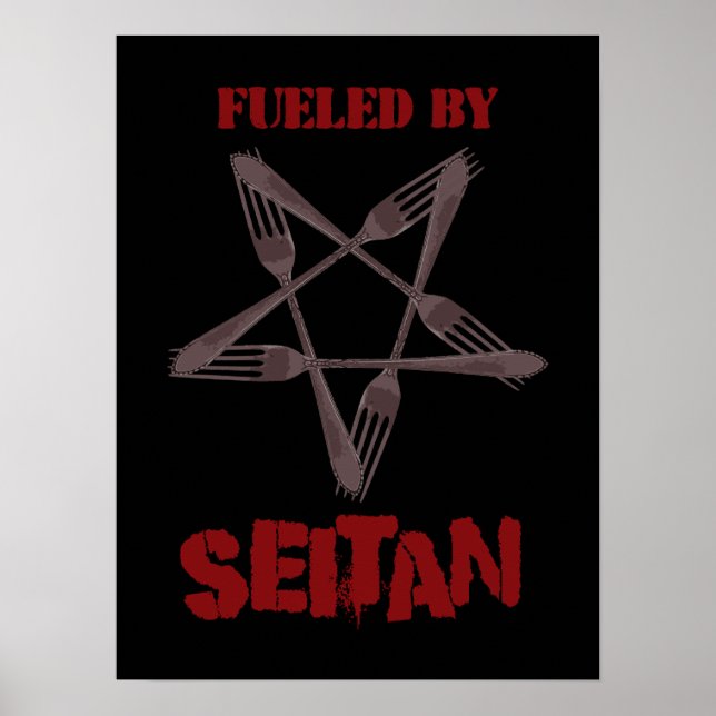 Póster Alimentado por Seitan (Frente)