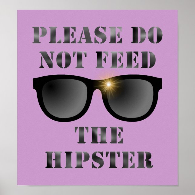 Póster Alimentar al Poster de Hipster (Frente)