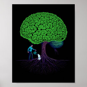 Póster Alimentar el cerebro Concienciación sobre la salud