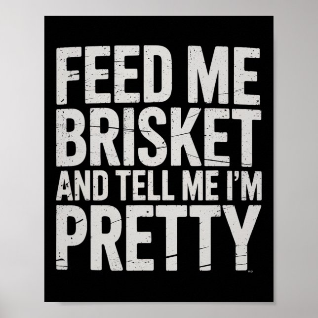 Póster Alimentarme a Brisket y decirme que soy fumador de (Frente)
