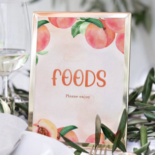 Póster Alimentos de Rótulo de Baby Shower para bollitos d