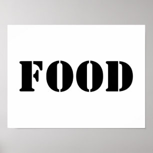 Póster Alimentos genéricos y suministros para Fiestas hum