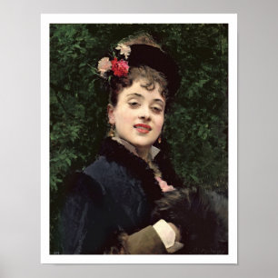 Póster Aline Masson, el modelo del artista (aceite en el