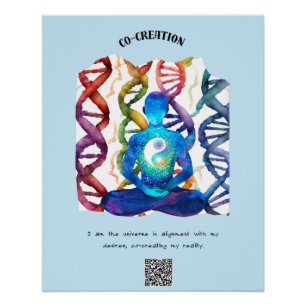Póster Alineado con el Universo: co-creando mi realidad
