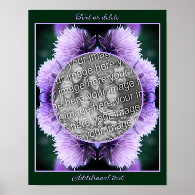 Póster Alium morado personalizado crea tu propia foto (Frente)
