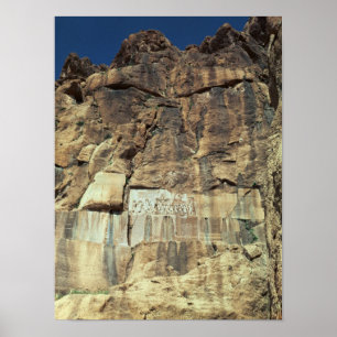 Póster Alivio de roca achaemenid del rey Darius I