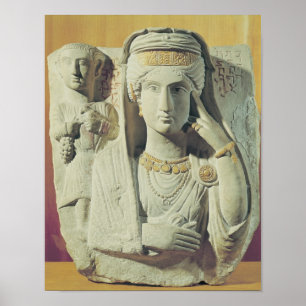 Póster Alivio funerario con una figura femenina
