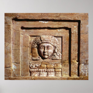 Póster Alivio que representa a una mujer en una ventana