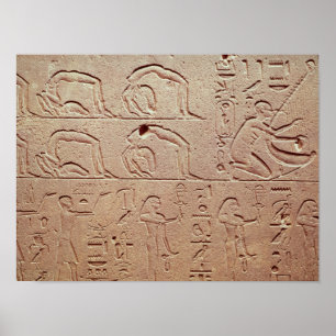 Póster Alivio que representa acróbatas y a un arpista