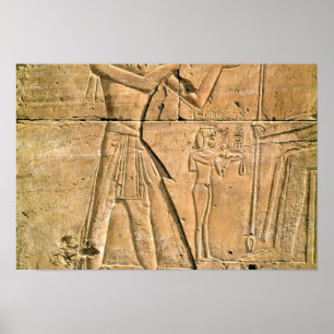 Póster Alivio que representa Tuthmosis III que hace