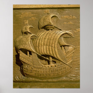 Póster Alivio que representa un galleon veneciano