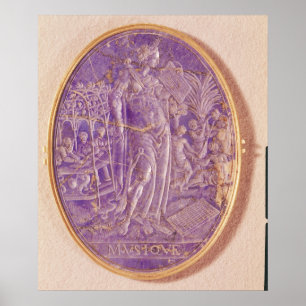 Póster Alivio que representa una alegoría de la música