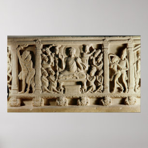 Póster Alivio que representa una predicación asentada de