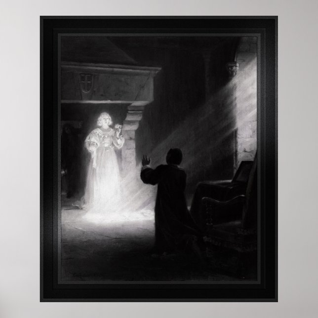 Póster Alix Apparaissant Au Masque por Tony Robert-Fleury (Frente)