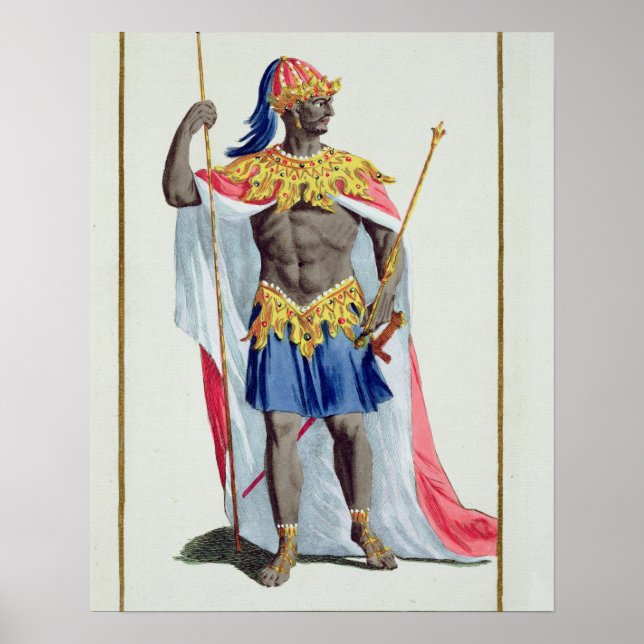 Póster Alkmey, King of Guinea from 'Receuil des Estampes, (Frente)