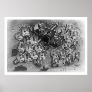 Póster All America Baseball Tour 1897