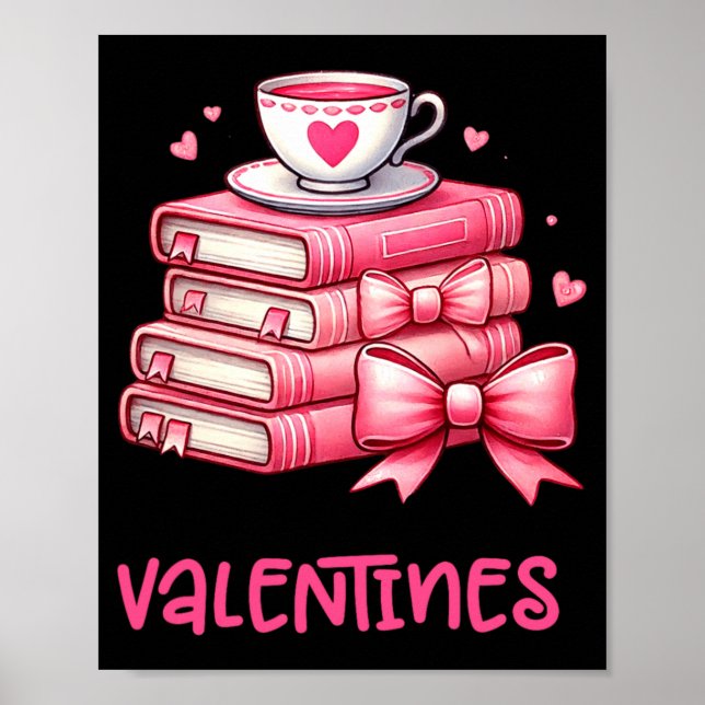 Póster All Booked For Valentines Book Reading Bookworm Ne (Frente)