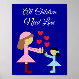 Póster All Children Need Love: Dark Blue