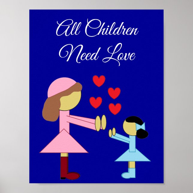 Póster All Children Need Love: Dark Blue (Frente)