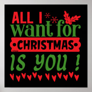 PÓSTER ALL I WANT FOR CHRISTMAS IS YOU                   
