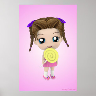 Póster All Mine Chibi Chica Candy Poster