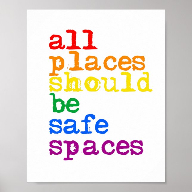 Póster All places should be safe spaces (Frente)