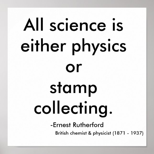 Póster All science is either physics or stamp collecti... (Frente)