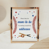 All Star Baseball Baby Shower Envelope Station