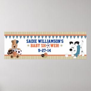 Póster All-Star Puppies Baby Shower Banner