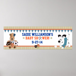 Póster All-Star Puppies Baby Shower Banner