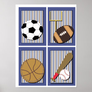 Póster All Stars Sports Boys Wall Art Football