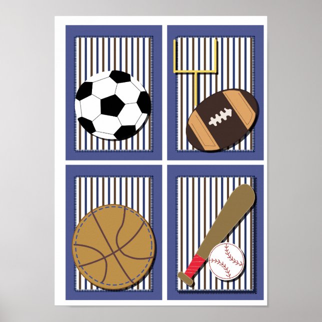 Póster All Stars Sports Boys Wall Art Football (Frente)
