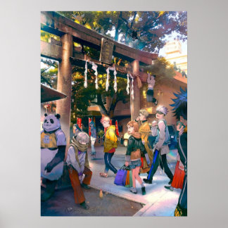 Póster All Team Jujutsu Kaisen 