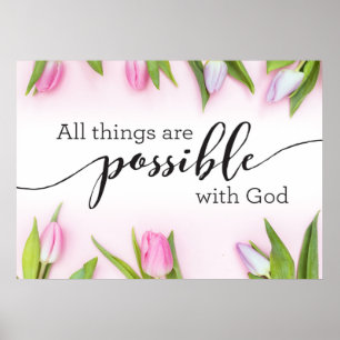 Póster All Things are Possible with God Art Print